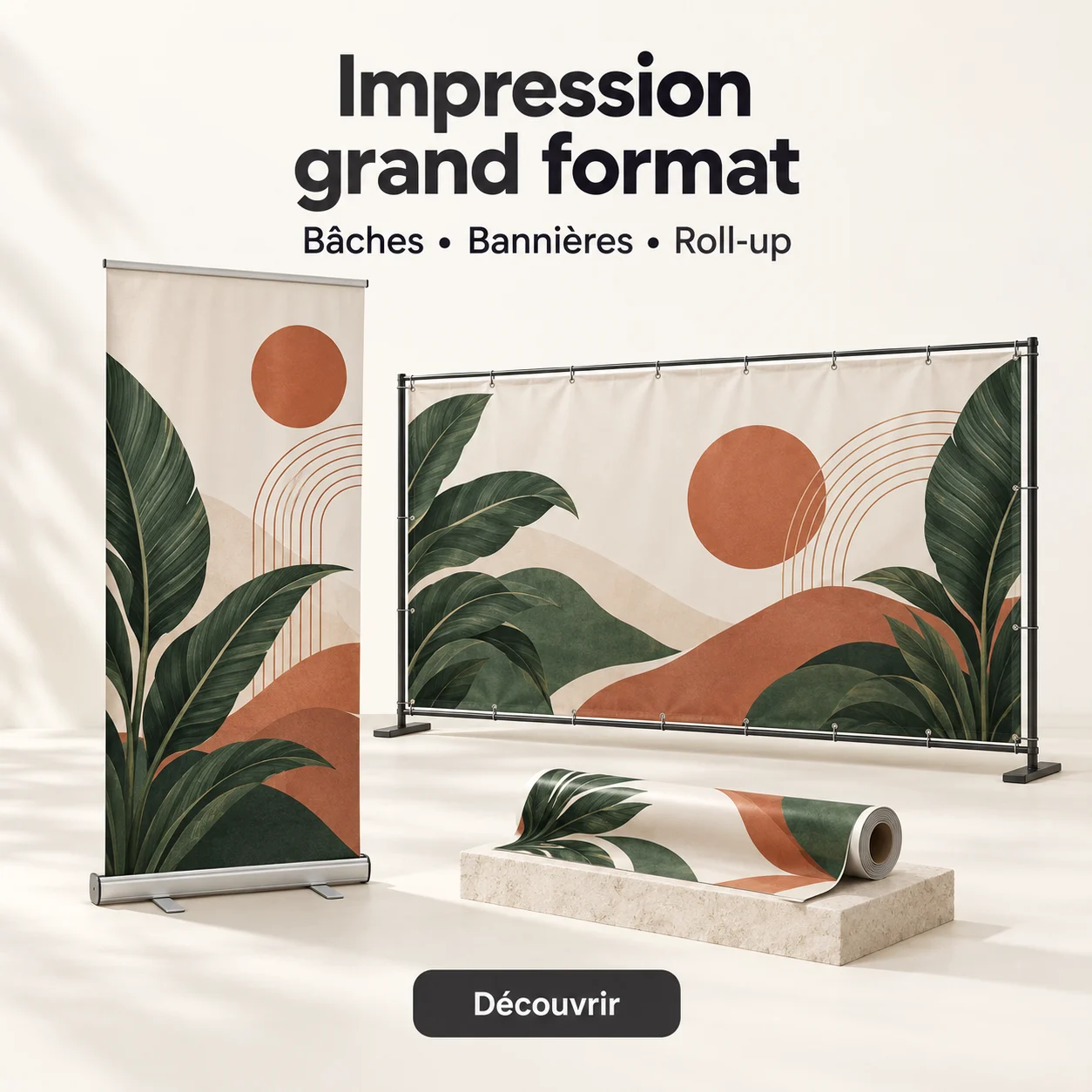 Impression grand format — Bâches, Bannières, Roll-up